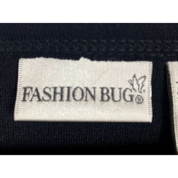 Vintage Fashion Bug Black Button Down Cardigan Purple Flower Size 18 - Picture 3 of 4